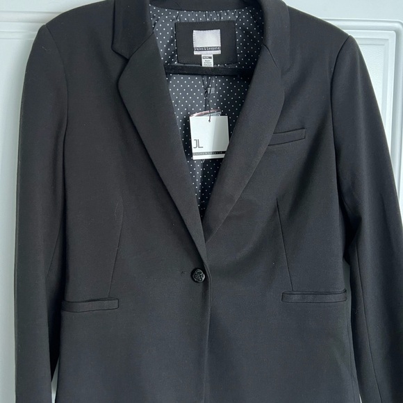 Black Blazer with Polka Dot Lining - Picture 2 of 2